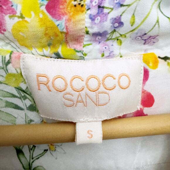 Rococo Sand Floral Faux-Wrap Mini Dress - Picture 4 of 7